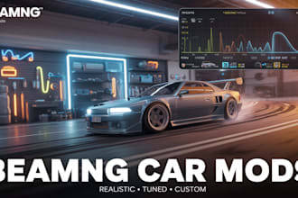 build realistic beamng car mods and custom tuning