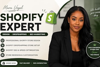 design professional shopify website, seo and add product to shopify store design