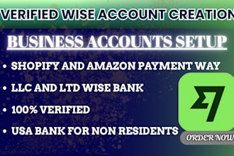 setup wise business account USA llc stripe mercury paypal for non residents