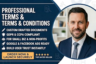 write professional terms and conditions and service agreements