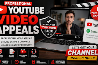 fix and unsuspend your youtube channels and create video appeals
