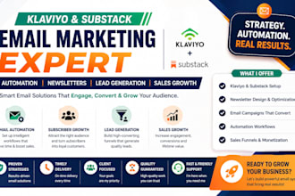 klaviyo welcome email sequence substack ecommerce newsletter sales growth
