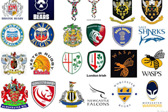 create sport, football, rugby club and badges logo