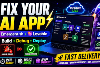build, debug, and deploy your emergent sh app and lovable ai app professionally