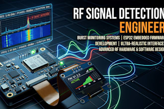 develop rf burst detection pcb and embedded esp32 signal monitoring systems
