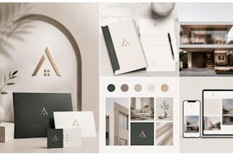 mordern minimalist branding kit brand book corporate branding real estate brand