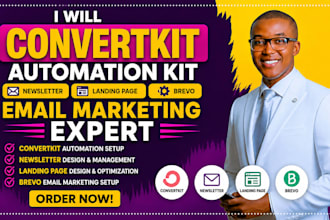 setup growtheon CRM, convertkit automation kit newsletter, brevo email marketing