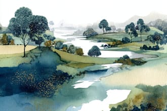 paint impressionism watercolor landscape painting
