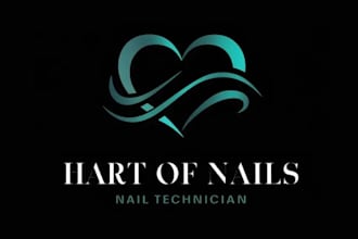 design professional classic nail technician logo