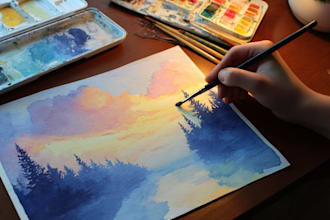 watercolor portrait art, watercolor painting
