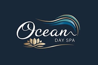 design best quality ocean day spa business logo