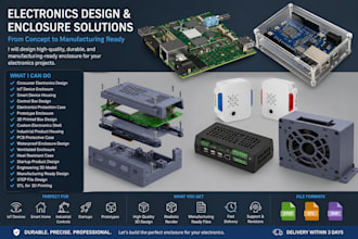 design custom pcb enclosure 3d product case and electronics housing