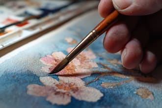 make watercolor illustration and watercolor art