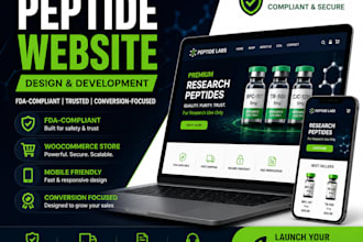 fda compliant peptide website peptide wordpress website biotech website
