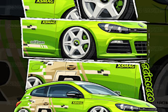 create awesome cartoon car vector illustration for t shirt design