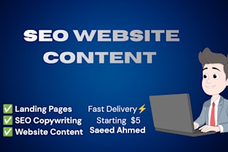 write website content and landing pages