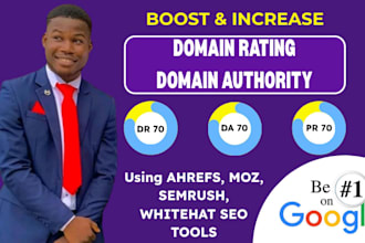 increase ahrefs domain rating DR whitehat ai SEO service backlink google ranking