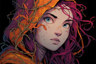 illustrate a dark fantasy character