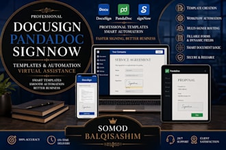 set up docusign, pandadoc signup form and adobe sign templates