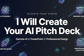create professional ai pitch deck, powerpoint and gamma ai slides