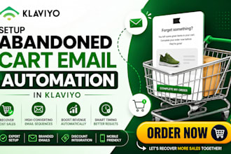 setup abandoned cart email automation in klaviyo