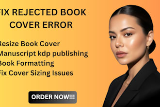 fix book cover error resize book cover fix rejected book cover amazon kdp design