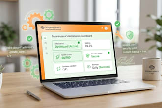 design squarespace maintenance and support for fast website, fix squarespace