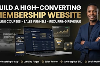 build squarespace membership website for online course