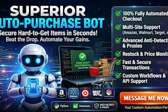 auto checkout bot auto purchase shopping bot pokemon amazon target walmart bot