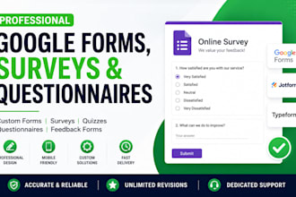 create professional google forms, surveys and questionnaires