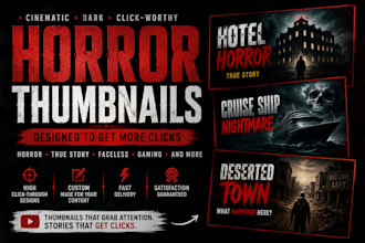 create cinematic horror youtube thumbnails