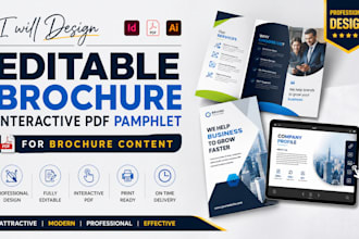 design brochure bifold  interactive pdf pamphlet for brochure content