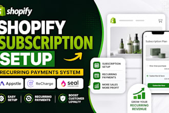 setup appstle, recharge or seal subscriptions for shopify