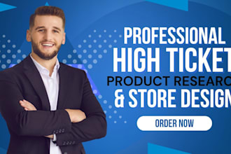 shopify high ticket winning product research ecommerce dropshipping store