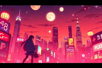 design professional anime header and banner artwork