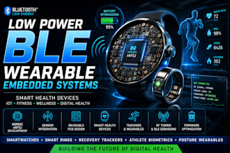 develop low power ble wearable embedded system and smart health devices