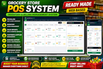 provide ready made grocery pos management system billing system