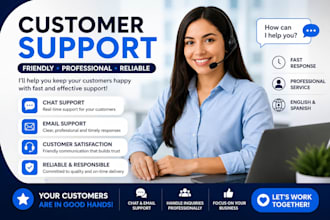 provide customer support via chat or email in spanish and english