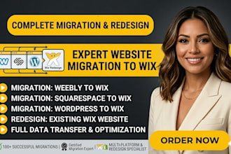 migrate weebly to wix website, squarespace to wix, wordpress to wix redesign wix