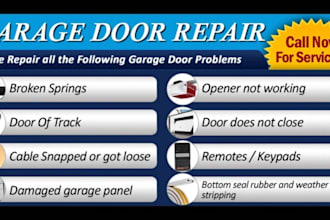 design wix garage door website opener repair spring replacement service website