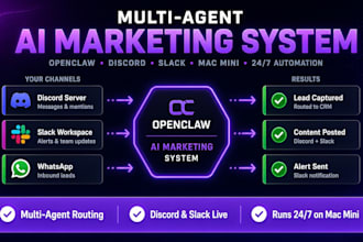 multi ai marketing system openclaw discord slack channel multi agent mac mini