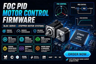 design foc pid motor controller firmware for bldc servo and stepper motor system