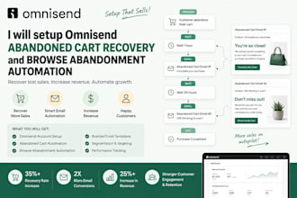 setup omnisend abandoned cart recovery and browse abandonment automation