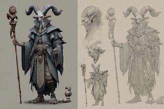 do 2d game art illustrations and concept art artworks