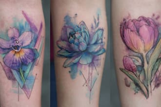 create a watercolor tattoo design