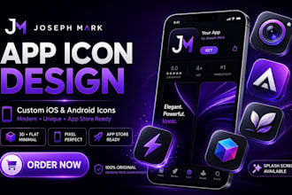 design attractive modern app icon for ios android mobile app and app store