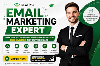 create klaviyo email marketing, automation and shopify email flows for ecommerce