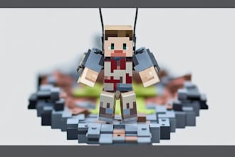 make minecraft mobs, bosses, and npcs in blockbench