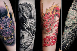 draw japanese traditional tattoo design