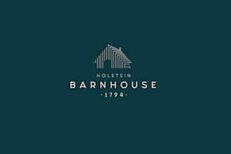 create premium barn house style meets heritage logo